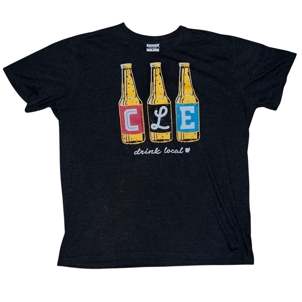 Where I’m From CLE Cleveland “Drink Local” Men’s T-shirt Size XXL